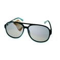 thumbnail image 1 of Fila Matte Matte Green Mens Plastic Aviator Sunglass,  Flash Lens SF9339 B56G, 1 of 6
