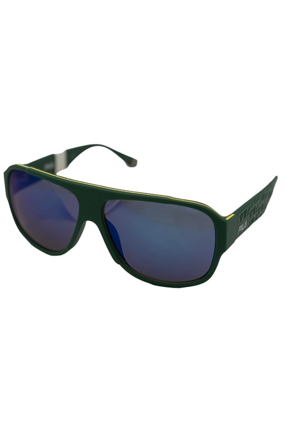 Matte Matte Green Mens Plastic Aviator Sunglass,  Flash Lens SF9346 B56B