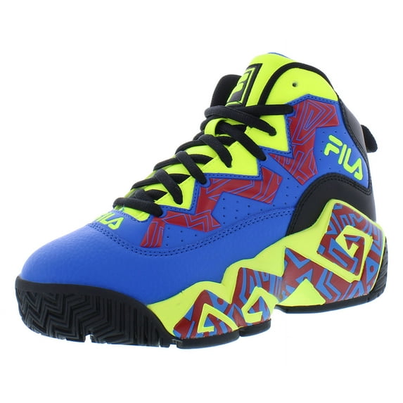 Fila Mb Boys Shoes Size 4, Color: Blue/Neon