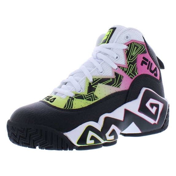 Fila Mb Girls Shoes Size 7, Color: Black/Pink/Neon