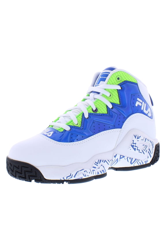Mb Night Walk Boys Shoes Size 6, Color: White/Blue/Lime