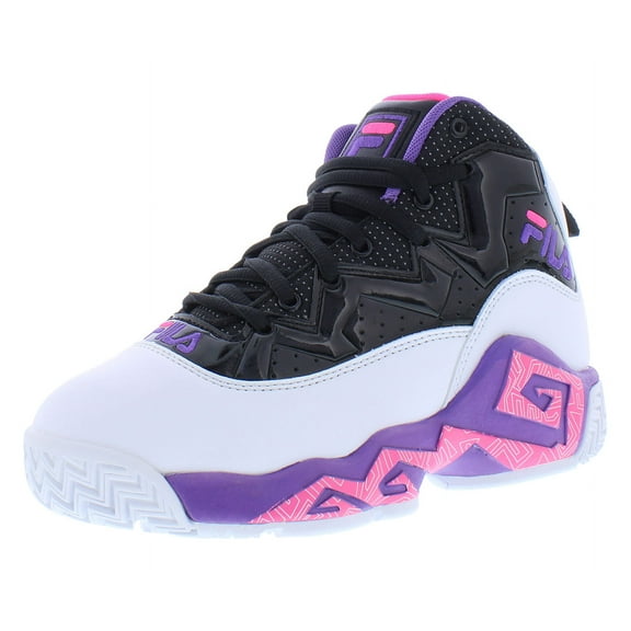 Fila Mb Night Walk Girls Shoes Size 6.5, Color: Black/White/Purple