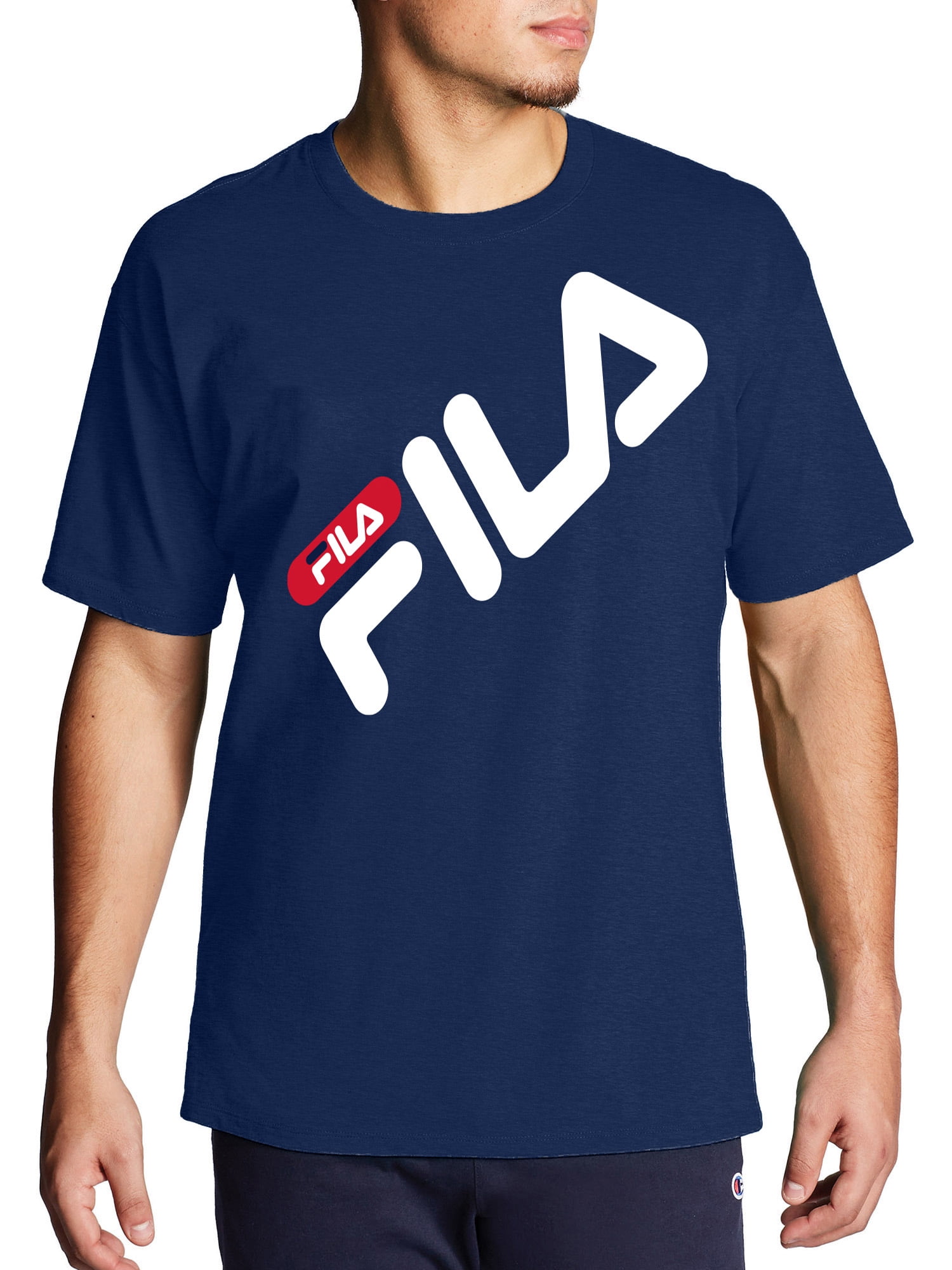 Fila Men's Big & Tall Diagonal Logo Short Sleeve T-Shirt, Sizes XLT-6XL ...
