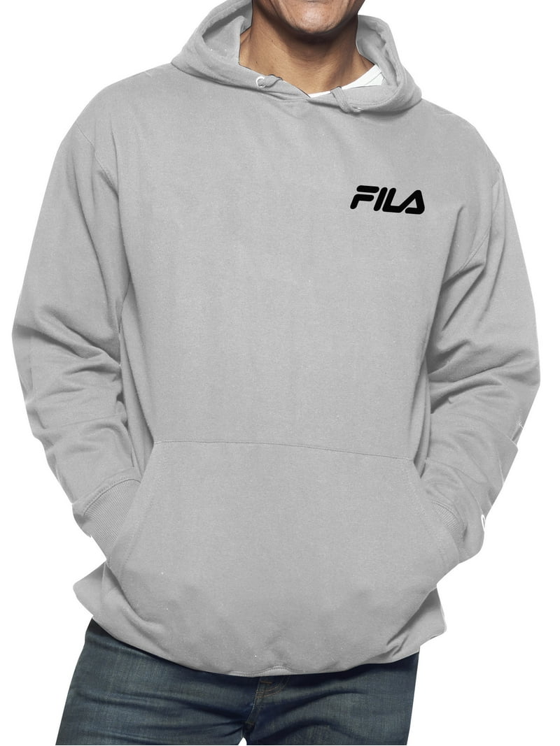 FILA Men's Big and Tall Fleece Hoodie with Logo Design and Front