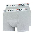 thumbnail image 1 of Fila Men's Boxer Shorts, Pack Of 2 - Cotton, Plain Light Gray S (Small), 1 of 3