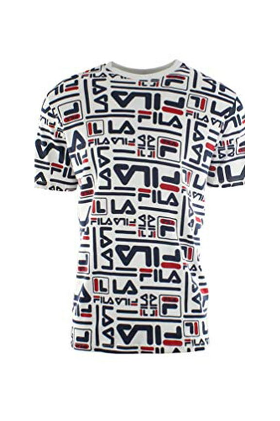 Men's Charlie AOP Tee White/Peacoat/Chinese Red M