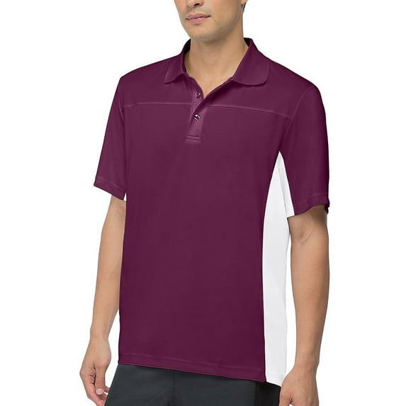 Fila Men's Core Polo Shirt, Team Maroon, White, XL