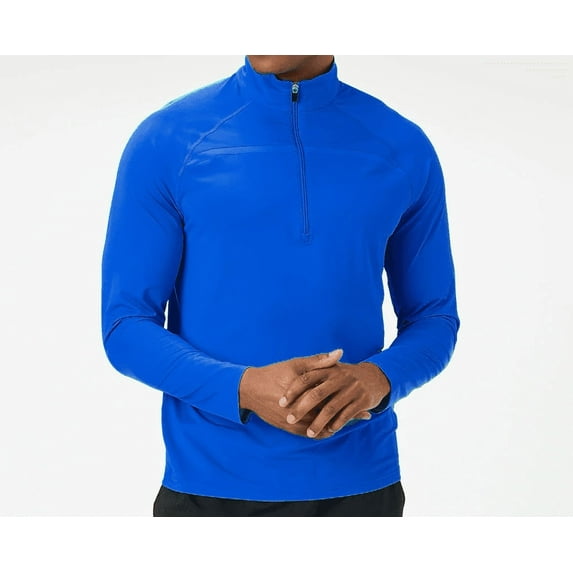 Fila Men`s Essentials Half Zip Tennis Top Royal Blue (Small)