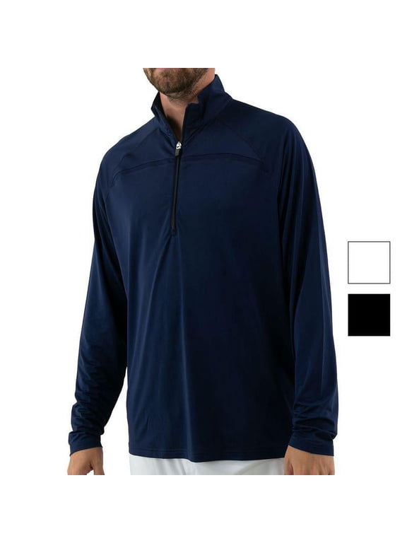 Men`s Essentials Half Zip Tennis top ( MEDIUM Black )