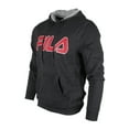 thumbnail image 1 of Fila Men's Filled Outline Graphic Logo Front Pocket Heavy Fleece Hoodie Blk H S, 1 of 7