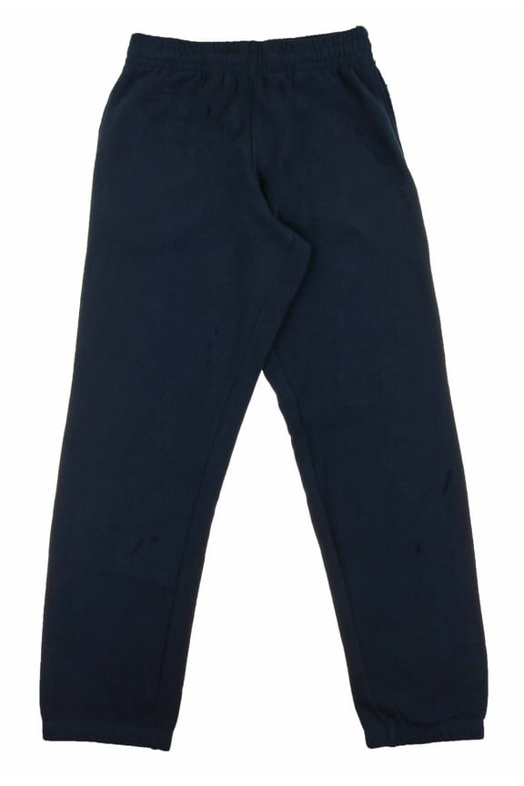 Men's Fleece Lined Sweatpant with Elastic Cuff Bottom (Navy, Small)