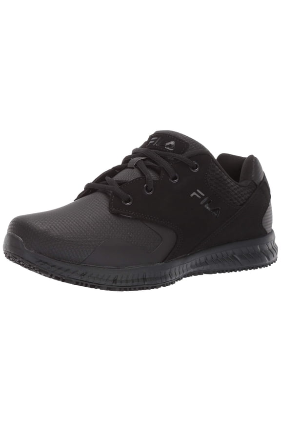 Men's Memory Layers Slip Resistant Work Shoe Food Service BLK/BLK/BLK