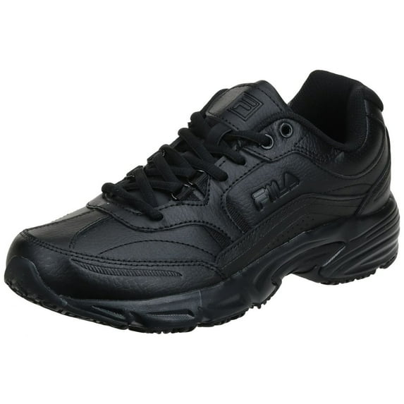Fila Men's, Memory Workshift Slip Resistant Composite Toe Shoe - Wide Width BLK/BLK/BLK
