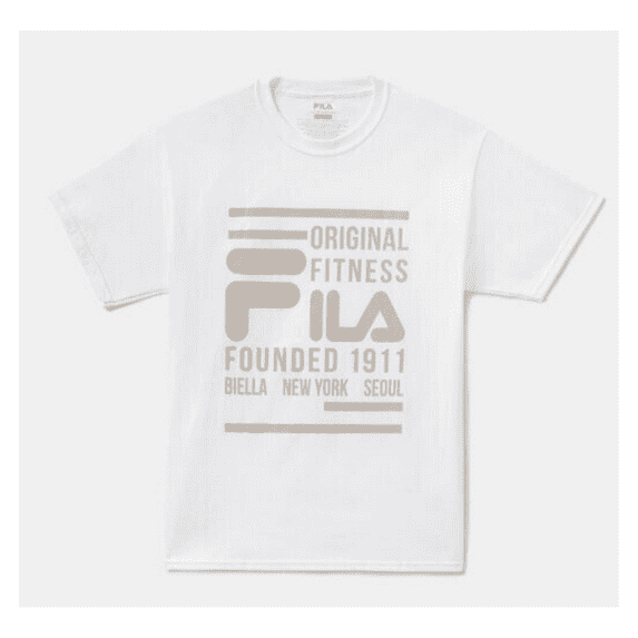 Fila Men's Original Fitness Short Sleeve T-Shirt, White, M