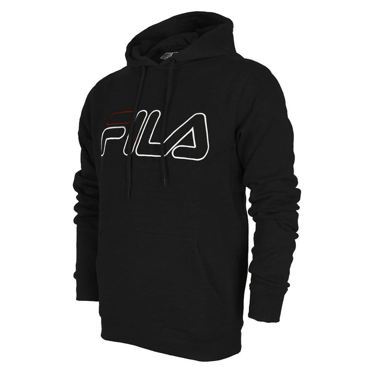 Fila Men s Outlined Embroidered Logo Front Pocket Heavy Fleece