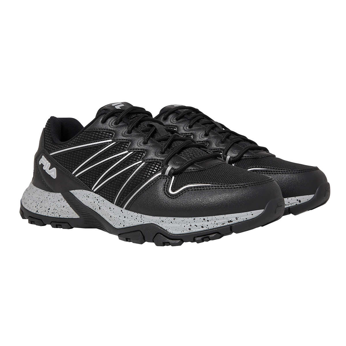 Fila Men's Quadrix Trail Running Shoes Sneakers, Black, Sz 8 - image 1 of 5
