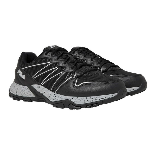 Fila Men's Quadrix Trail Running Shoes Sneakers, Black, Sz 8