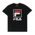 thumbnail image 1 of Fila Men's T-Shirt Stacked Graphic Print Cotton Short Sleeve Tee Shirt, Black, 3XL, 1 of 2
