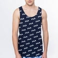 thumbnail image 1 of Fila Men's Tank Top Casual Round Neck Logo Print Sleeveless Athletic Workout Tee, Navy, S, 1 of 3