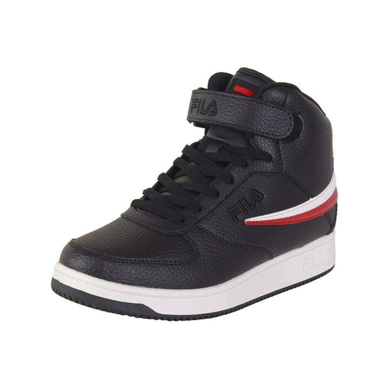 Fila Mens A-High Leather Sneakers Hi Top Shoes Black