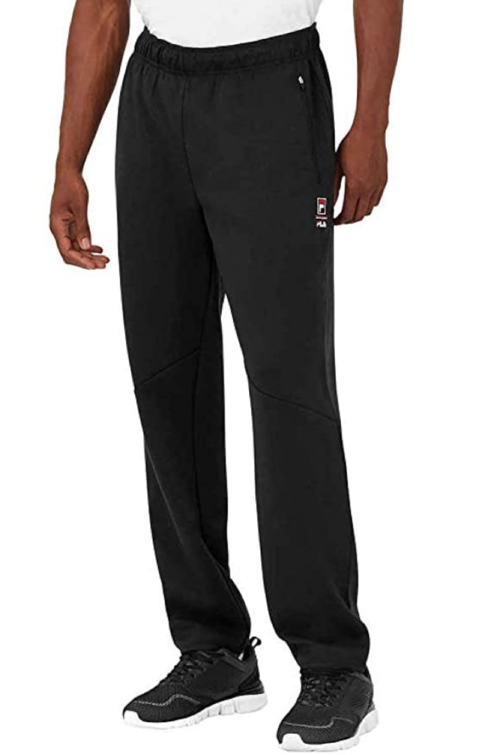 Fila Sport Mens Zip Ankle Dark Gray Knit Fabric Track Athletic Pants