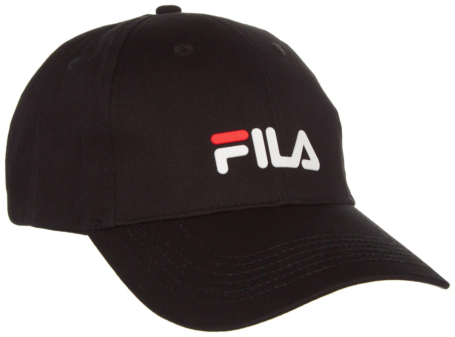 Fila Mens Logo Cotton Adjustable Snapback Baseball Hat One Size