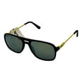 thumbnail image 1 of Fila Men's Matte Black Rectangle Plastic Sunglasses, Yellow Flash Lens SF1275, Black, 1 of 6
