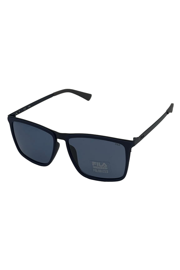 Flash Lens Polarized Men's Matte Blue Sunglasses