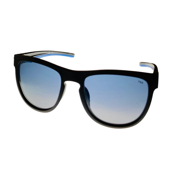 Fila Mens Matte Blue Plastic Sunglass Flash Lens Polarized SF9143 B82P