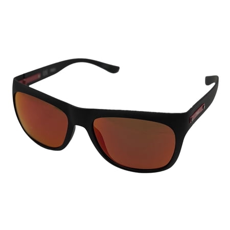 Fila Mens Matte Rectangle Matte Black BSunglass Flash Polarized Lens SF9053 703R