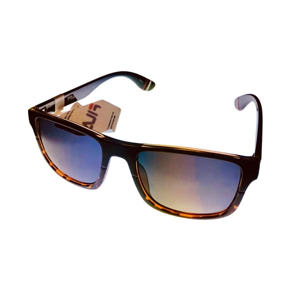 Fila Mens Rectangle Black Tortoise Sunglass , Smoke Gradient Lens SF9283. 0N33
