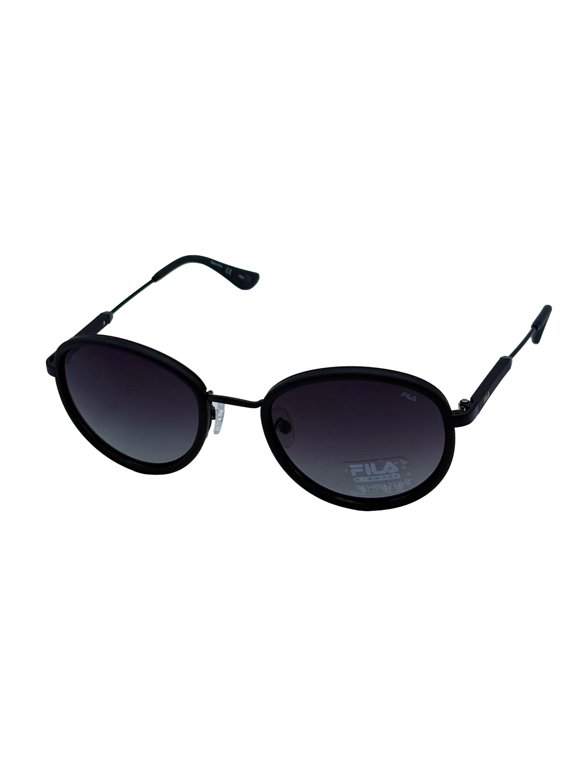 Mens Round Matte Black Sunglass , Smoke Gradient Polarized Lens SF9758 531P