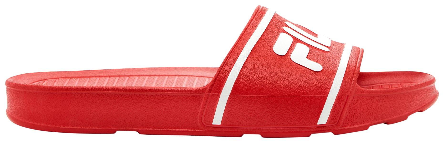 Red store fila sandals