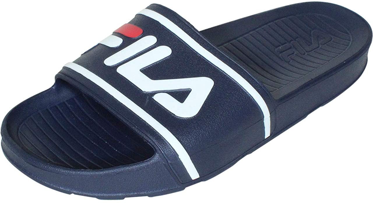 Navy blue fila slides new arrivals