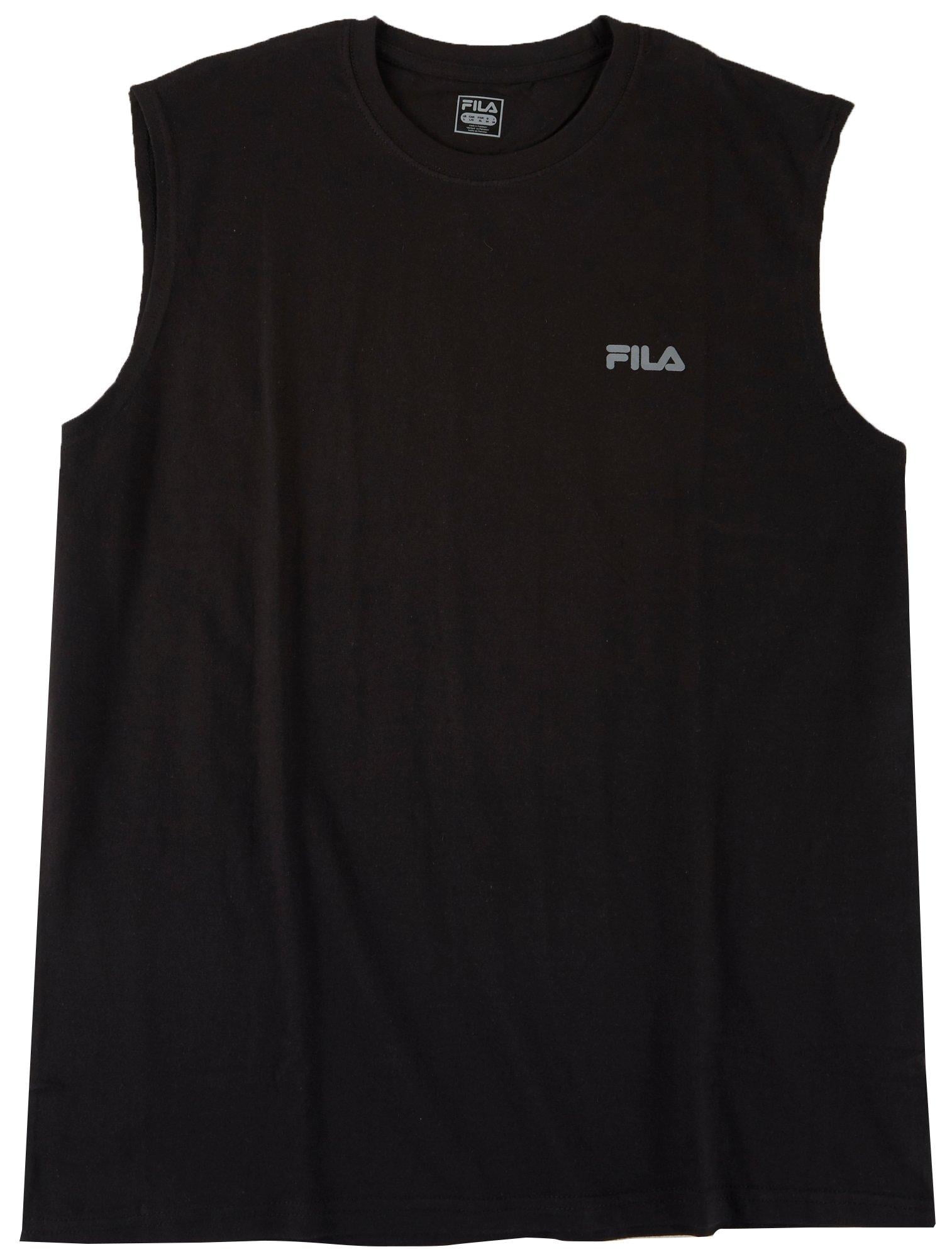 Fila Mens Solid Cotton Tank Top Medium Black