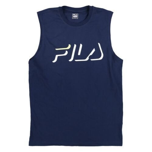 Fila Mens Tank Top Sleeveless T-Shirt Graphic Logo Tee Casual Top Navy S L New