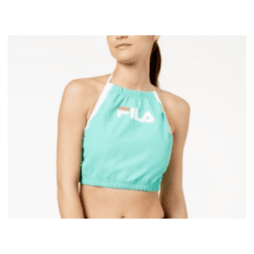 Fila Mina Halter Top in Cockatoo Green, Large