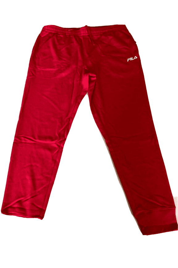 Moby Men's French Terry Low Rise Joggers in Chili Pepper/White-Large