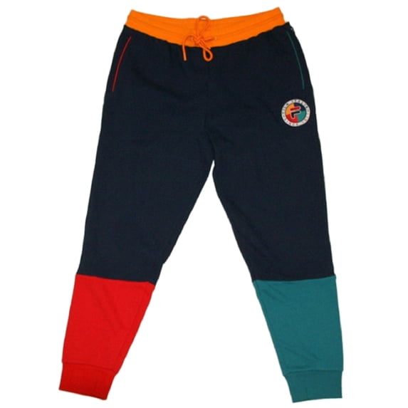 Fila Navy Multi-Colored Men's Pocket Sweatpants-Large