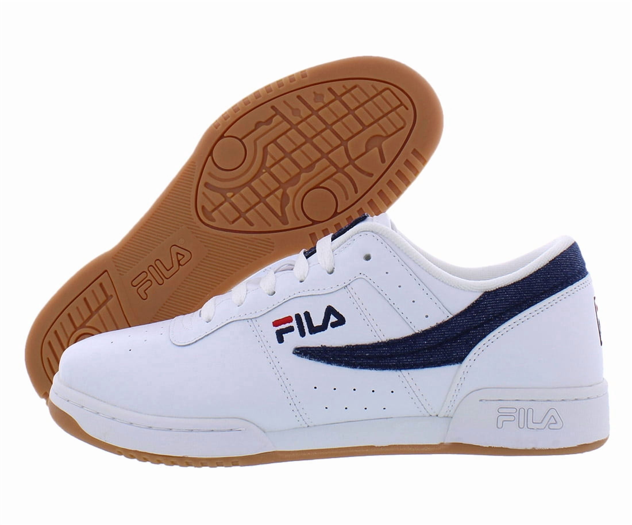Original Fitness Denim Mens Shoes Size 11, Color: White/Navy/Red