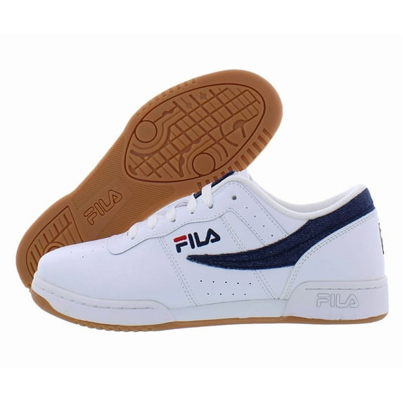 Fila Original Fitness Denim Mens Shoes Size 7, Color: White/Navy/Red