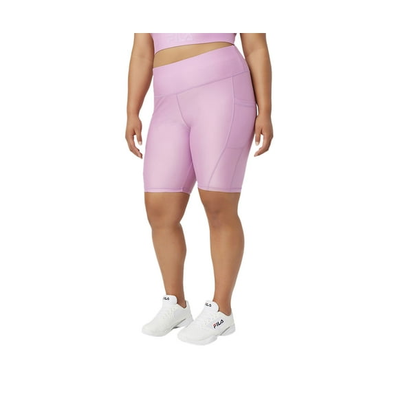 Fila Plus Hourglass Bike Short Womens Active Shorts Size 2X, Color: Lavender
