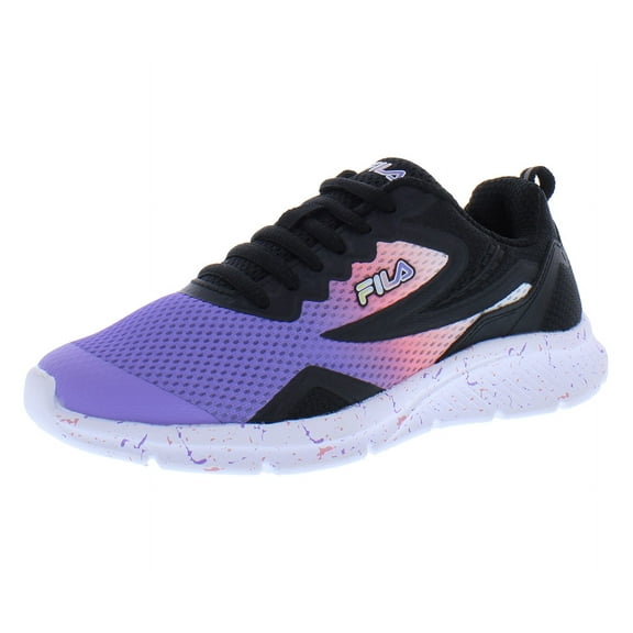 Fila Primeforce 8 Marble Girls Shoes Size 1.5, Color: Black/Purple/Pink