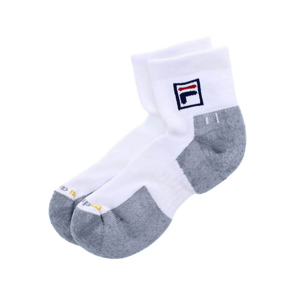 Fila Quarter Crew Unisex Socks Size XL, Color: White/Grey