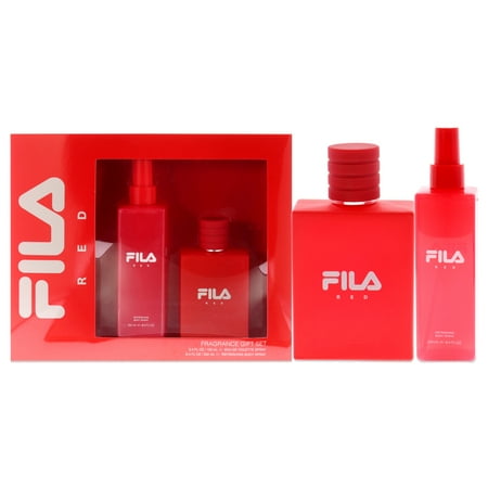 Fila Red, Cologne and Body Spray for Men, 2 pc Mens Cologne Gift Set