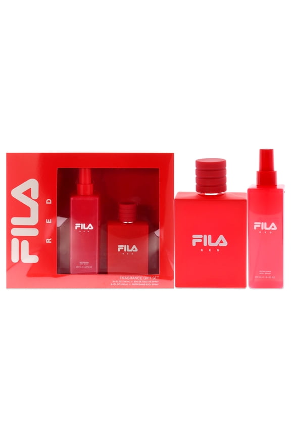 Red, Cologne and Body Spray for Men, 2 pc Mens Cologne Gift Set