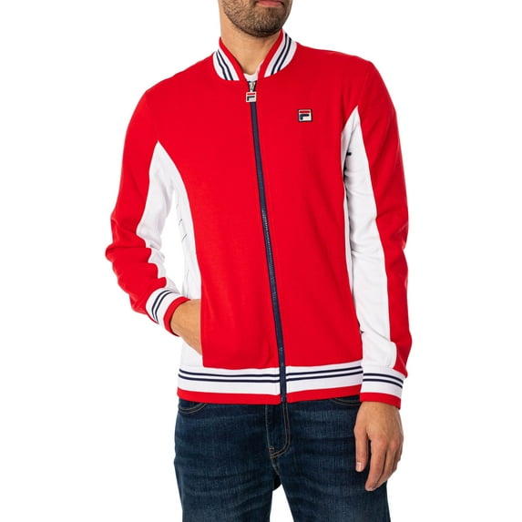 Fila Settanta Baseball Track Jacket, Red