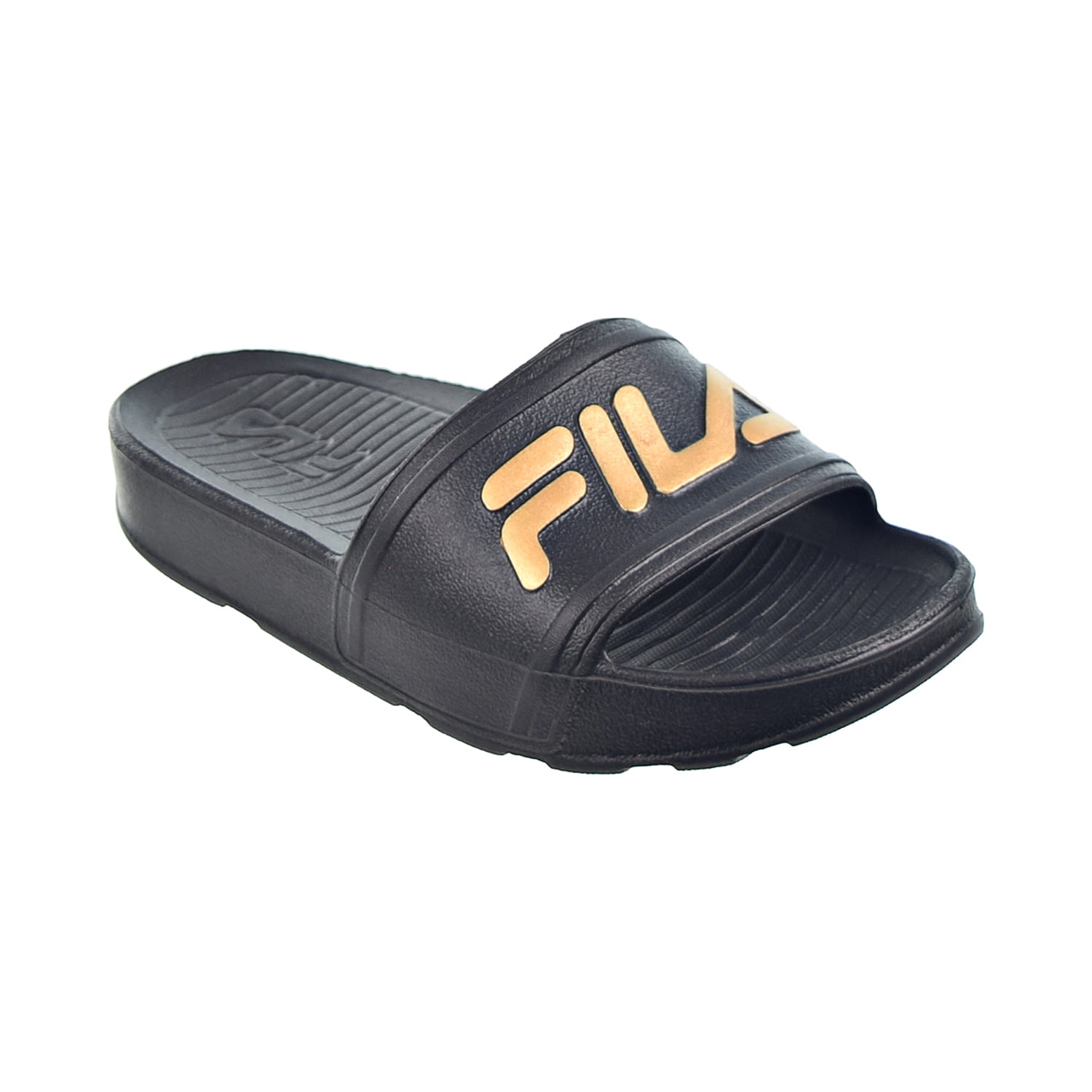 Fila SLEEK SLIDE LT Black Slip-On Athletic Sandals Fila Sleek Slide Sandals Black/White 3SM00021-013 | eBay main image 2