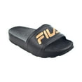 thumbnail image 1 of Fila Sleek LT Kids' Slide Sandals Black-Metallic Gold 3sm00001-040, 1 of 6