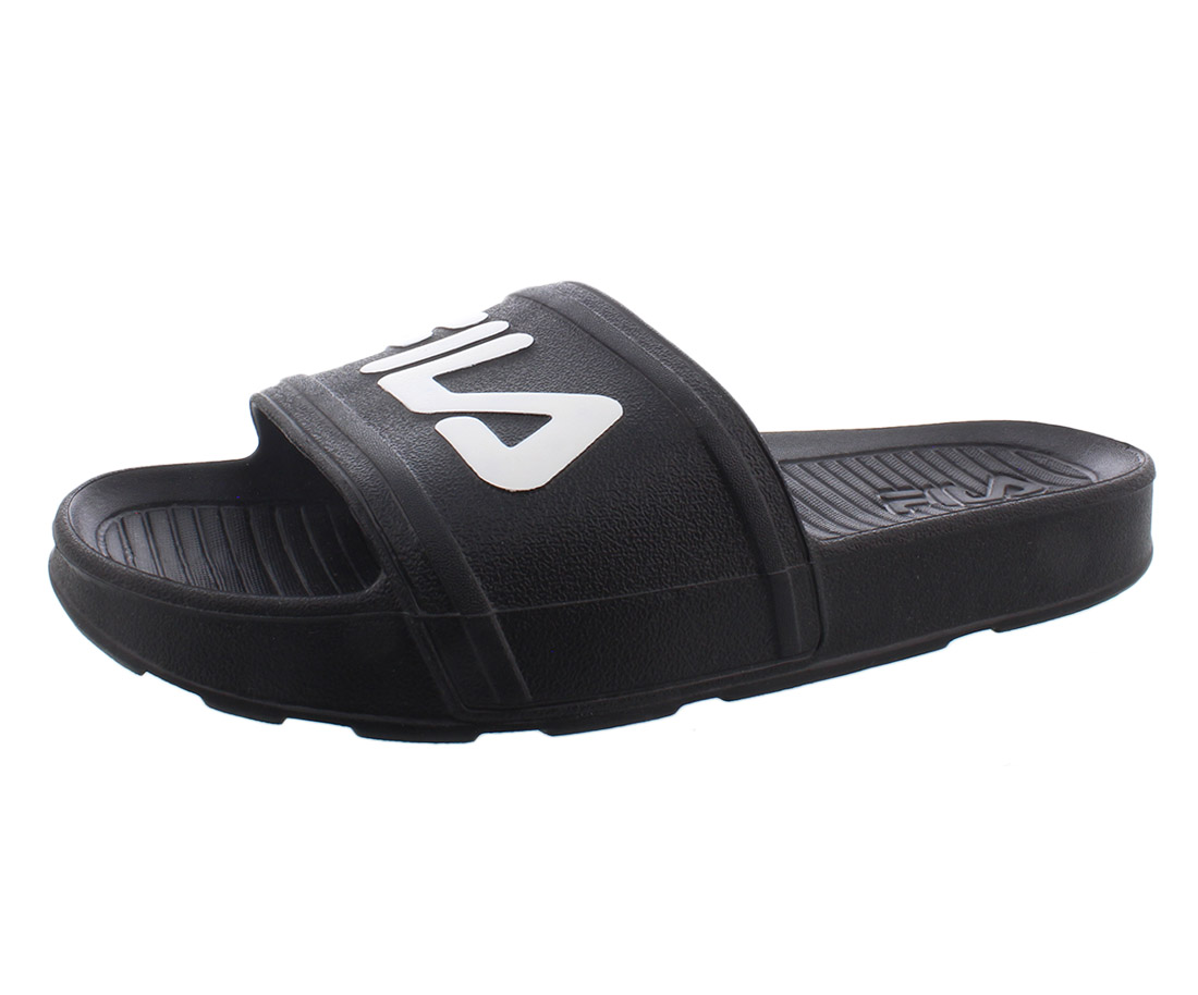 Fila cheap black slides